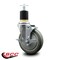 Service Caster 5'' Gray Poly Swivel 1-7/8'' Expanding Stem Caster with Brake SCC-EX20S514-PPUB-TLB-178 - alternate 4